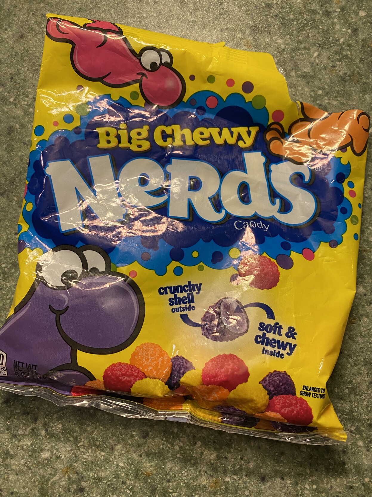 a photo of the candy “big chewy nerds” 
