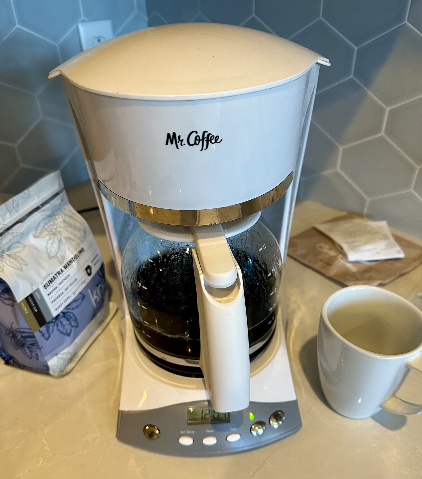a photo of a “Mr Coffee” coffee maker. 