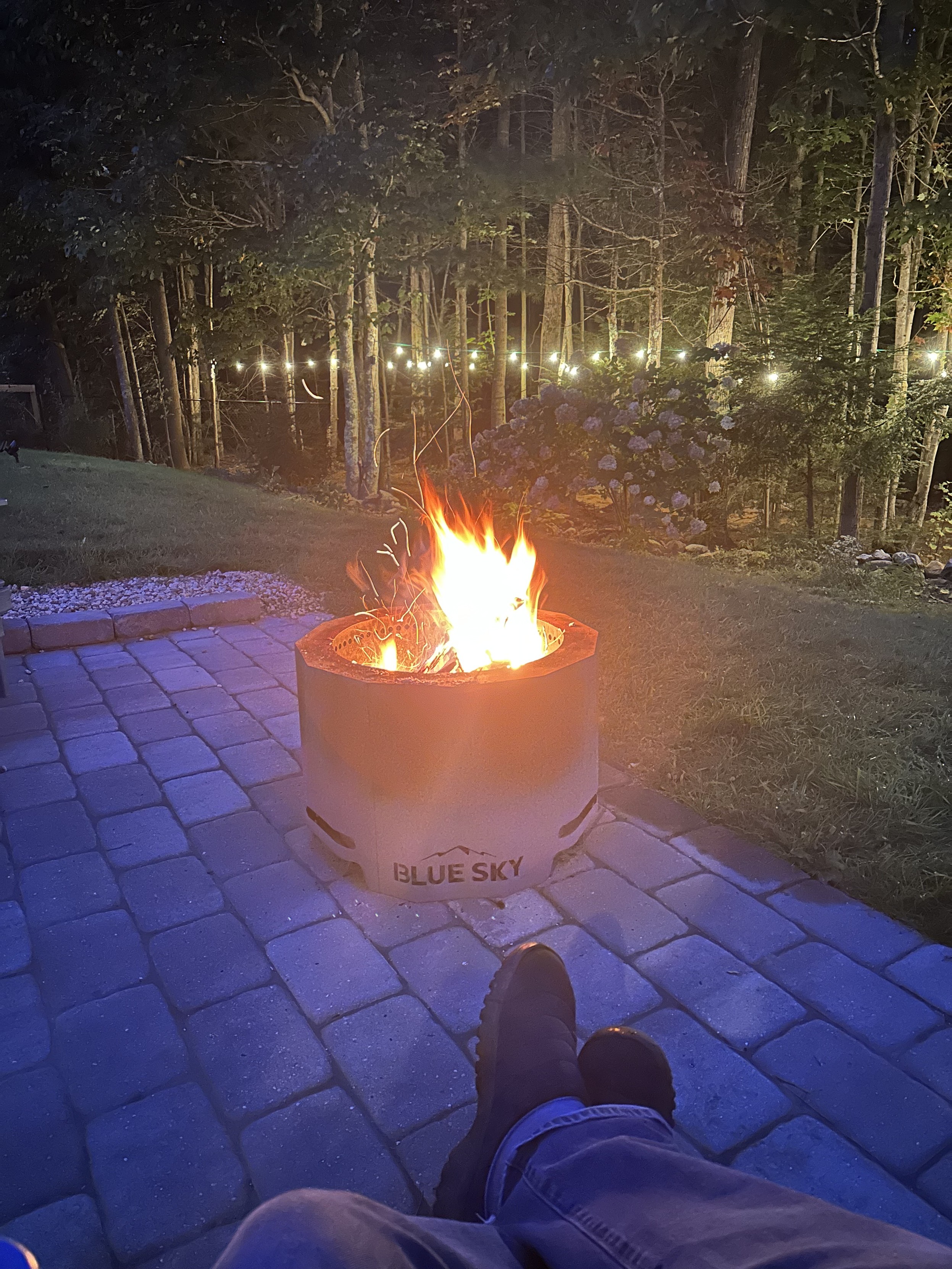a photo of my fire pit on my patio 