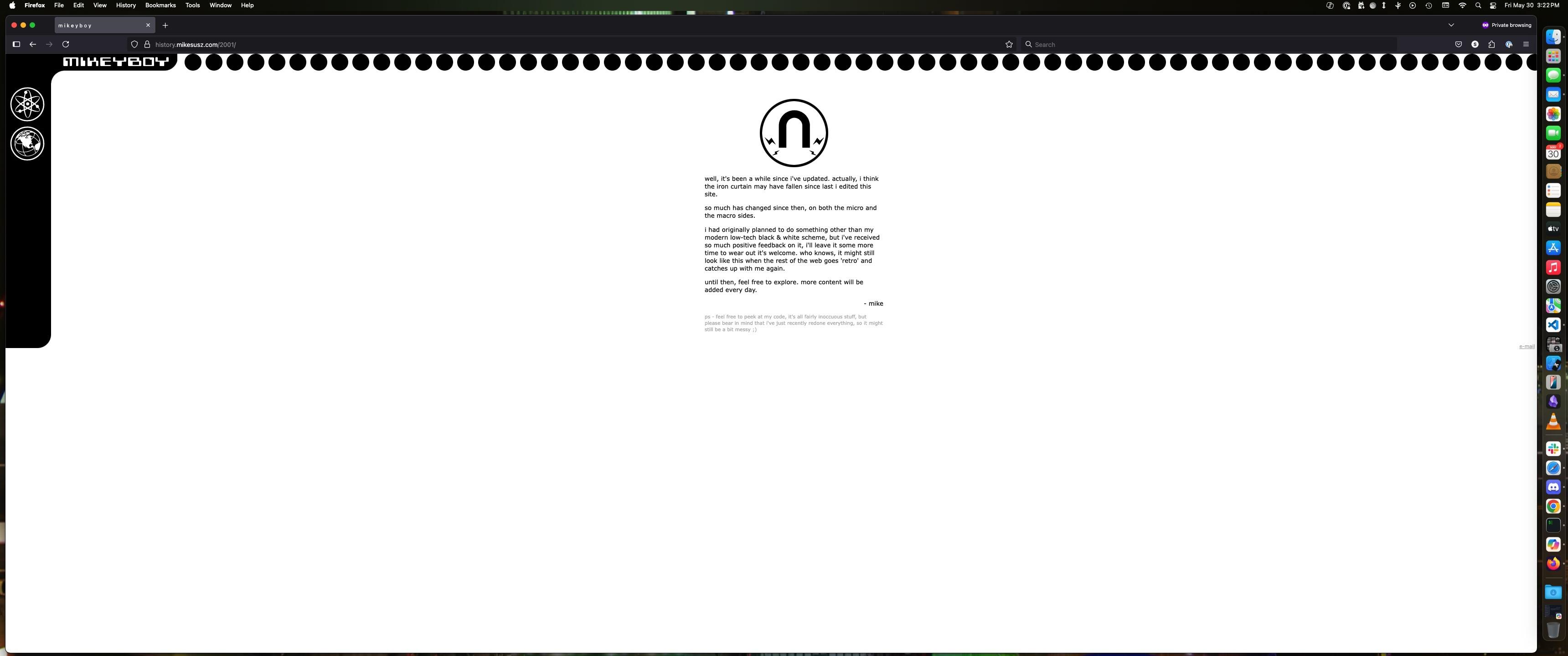 a screenshot of my website from 2001. this was my last āresponsiveā table layout iteration, as entirely moved to web standards shortly after.