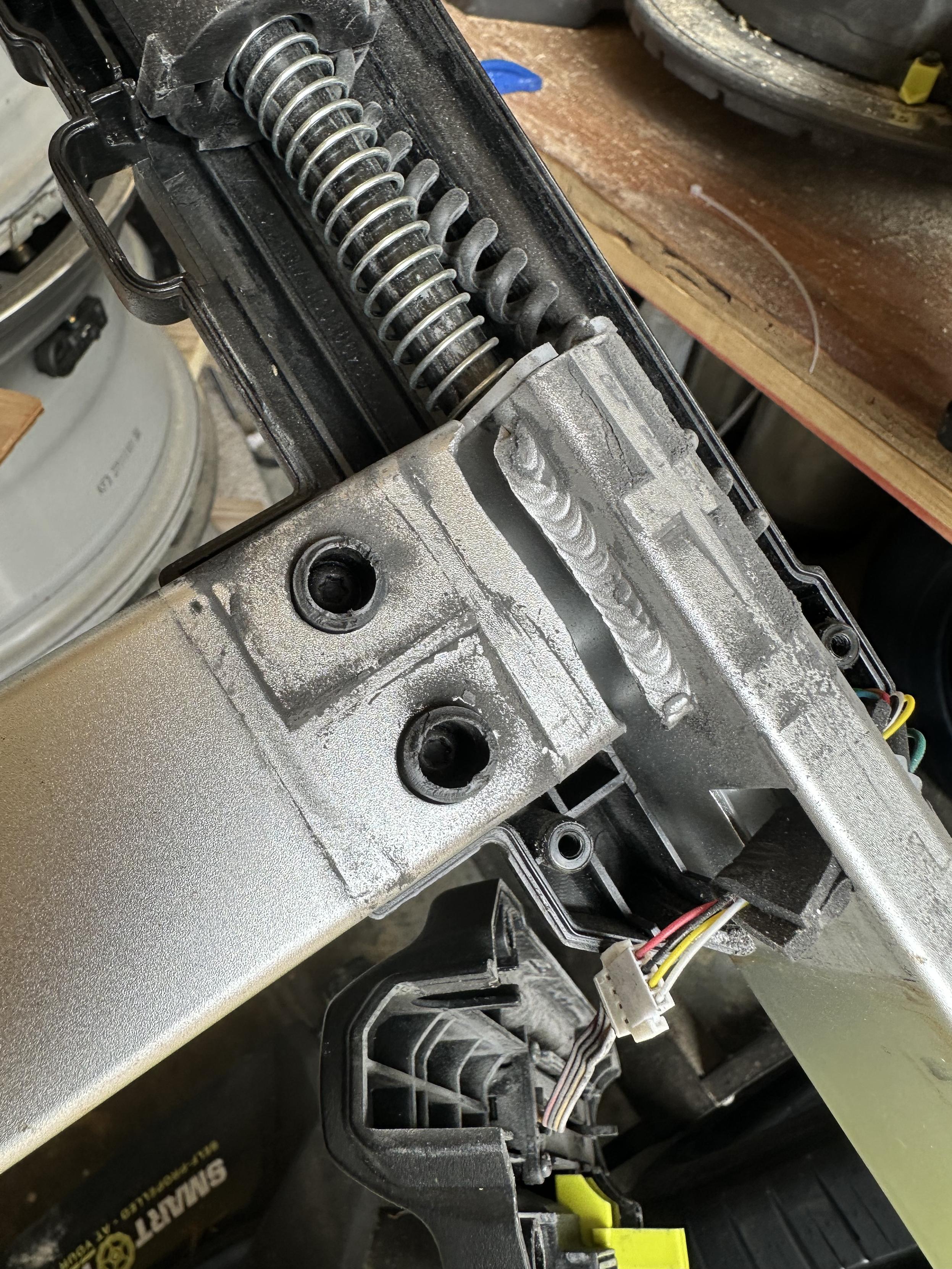 a close up detail of one of the breaks